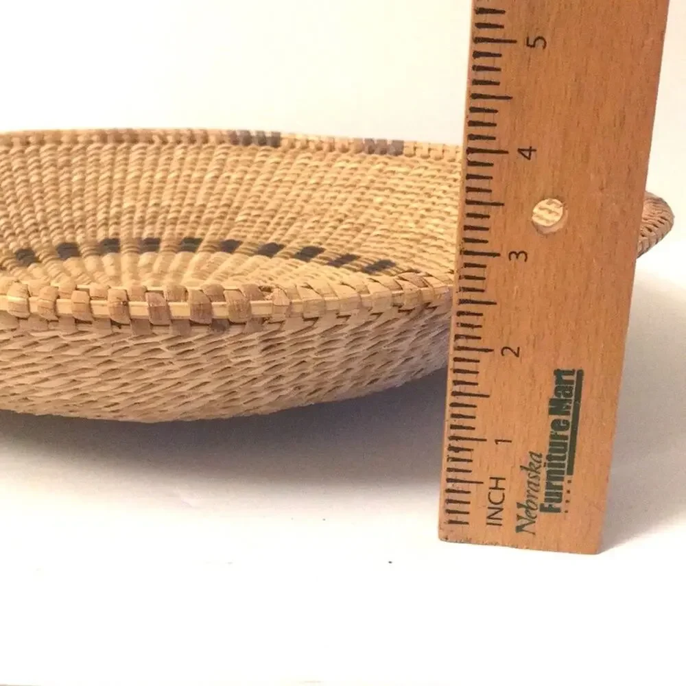 Handmade weaved basket Ghana centerpiece EUC